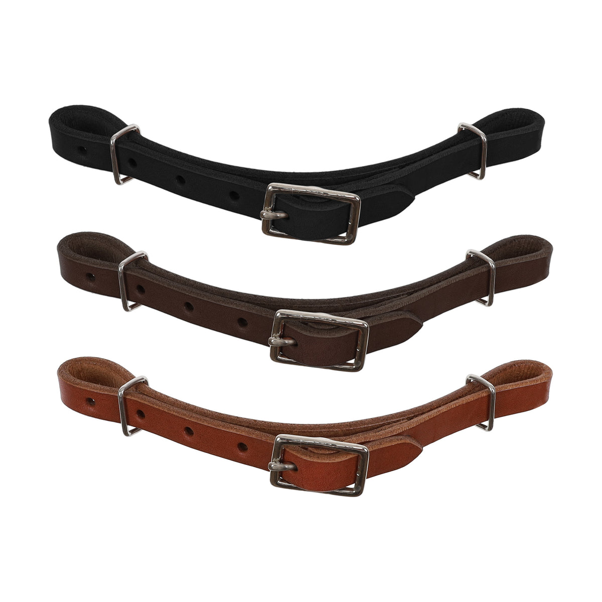 Showman Oiled Leather Curb Strap