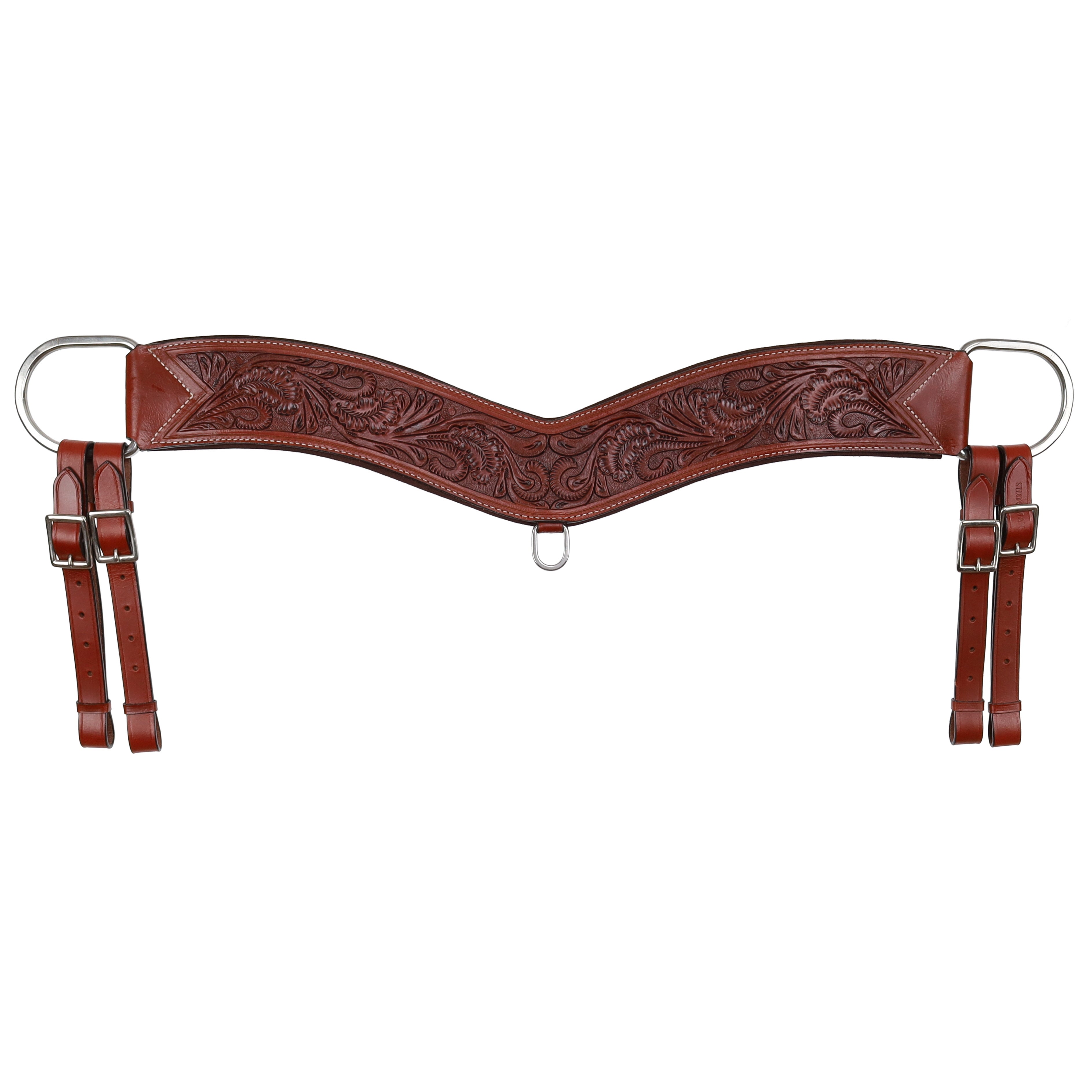 Showman Floral Tooled Tripping Collar