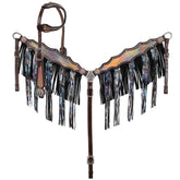 Showman Limited Edition Glittered Glow One Ear Headstall and Breastcollar Set