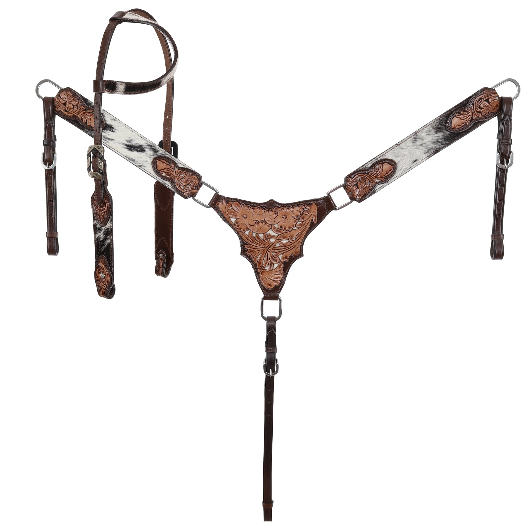 Showman Golden Plains One Ear Headstall and Breastcollar Set