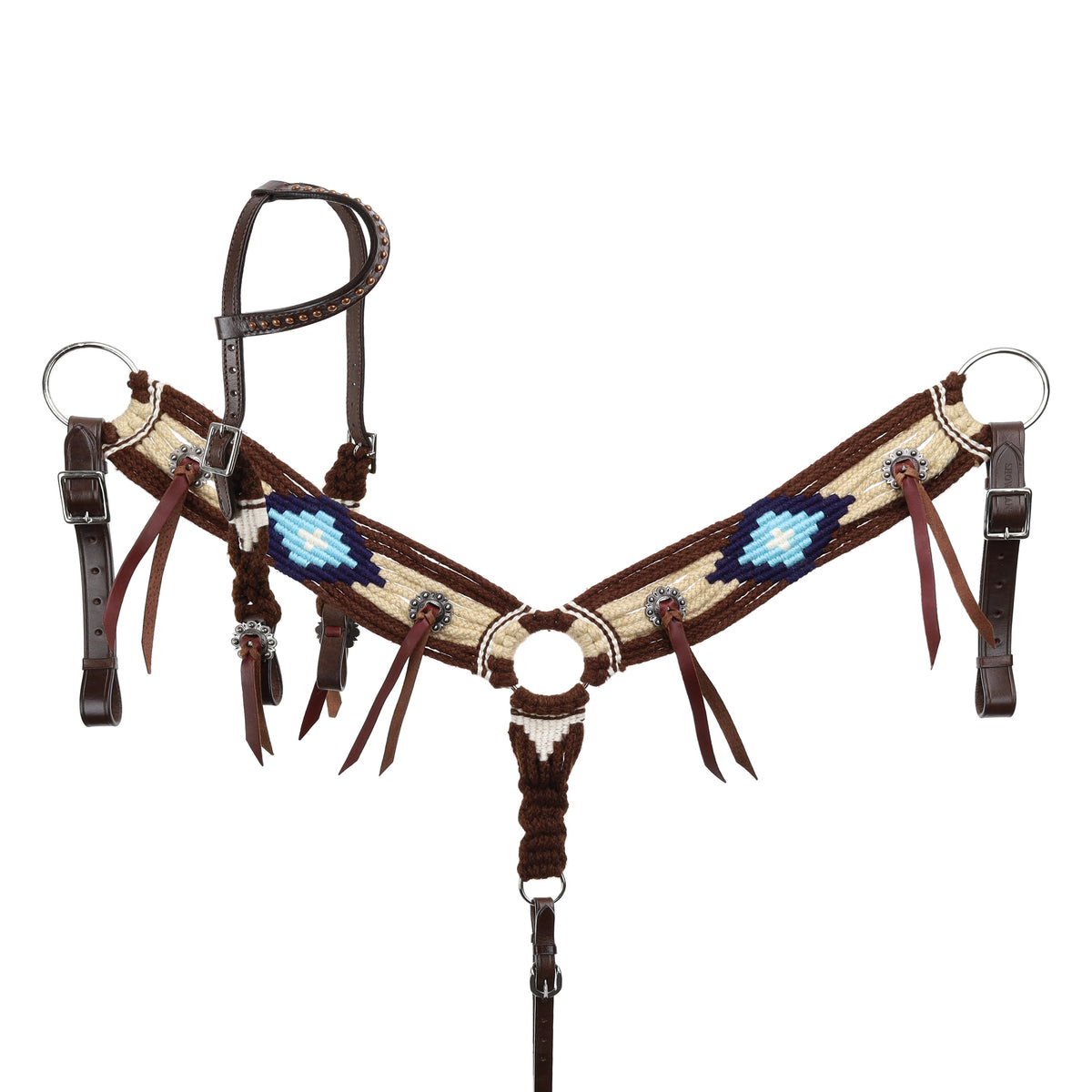 Showman High Desert Mohair One Ear Headstall and Breastcollar Set - Pony Size