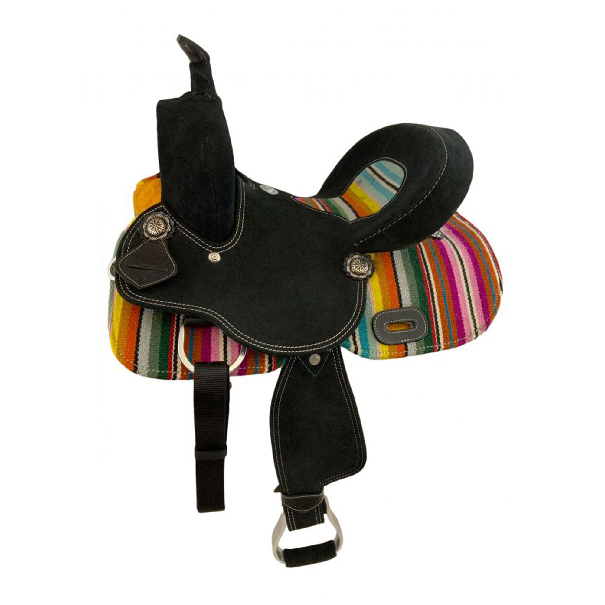 Double T Sundown Serape Youth Barrel Style Saddle - 12 Inch