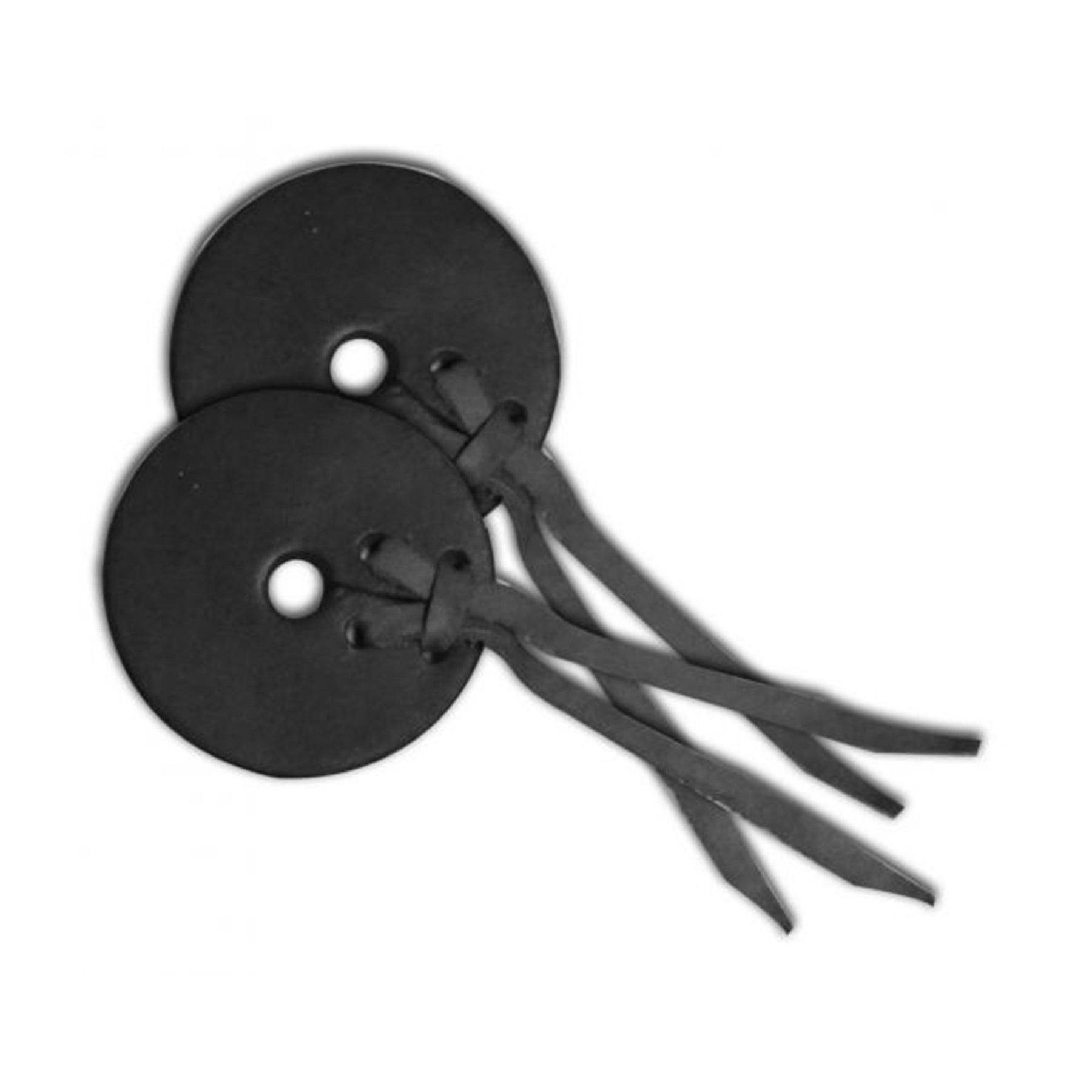 Black leather bit guards