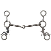 Showman Trailside Cowgirl Stainless Steel JR Cowhorse Bit with Smooth Snaffle