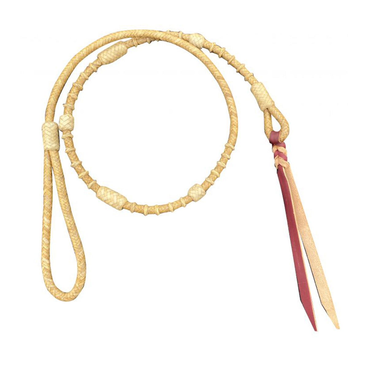 Showman Rawhide Braided Over & Under With Latigo Leather Popper