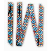 Showman Premium Quality Barrel Racer Print Nylon Tie Strap and Off Billet Set