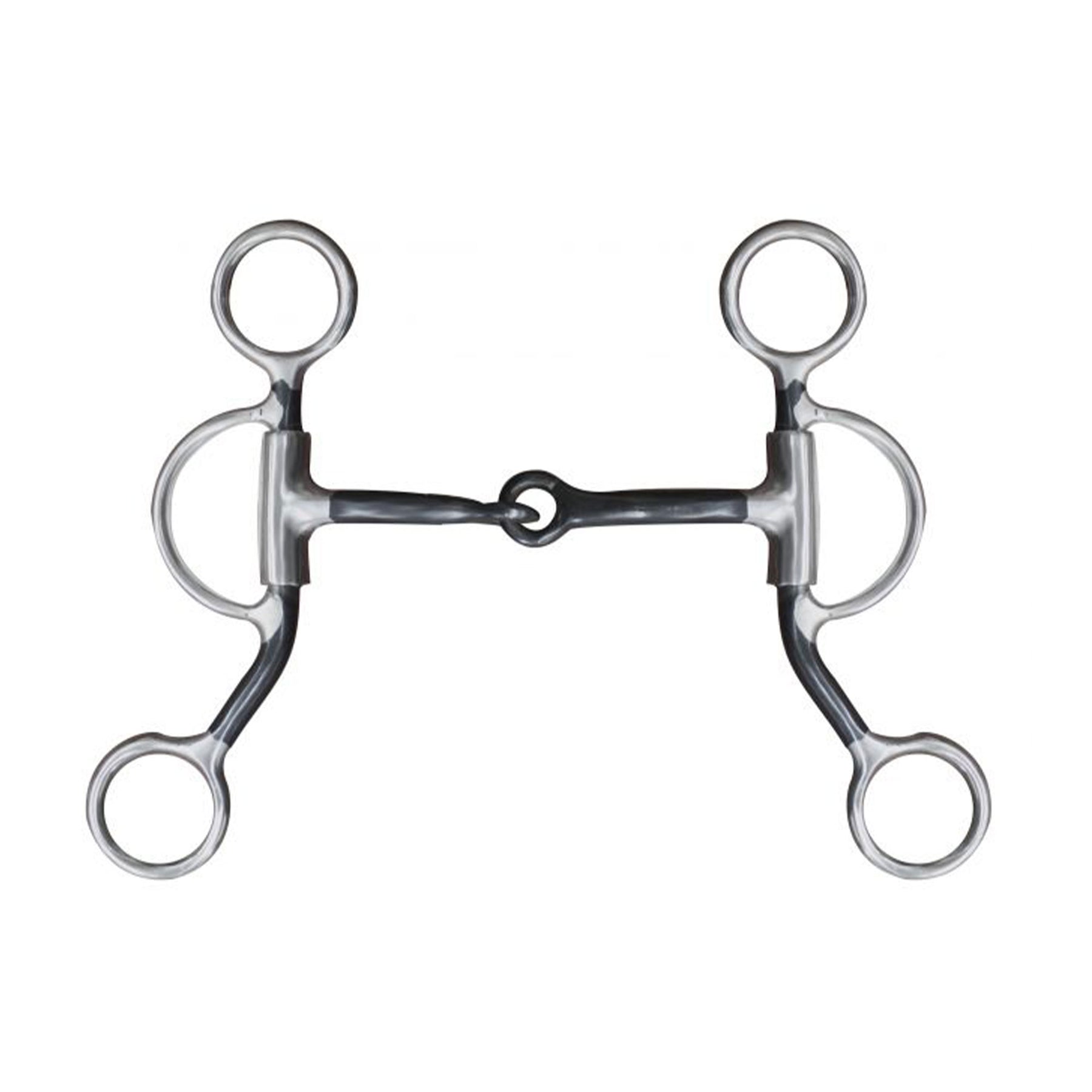 Showman stainless steel swivel snaffle bit with 5" sweet iron mouth