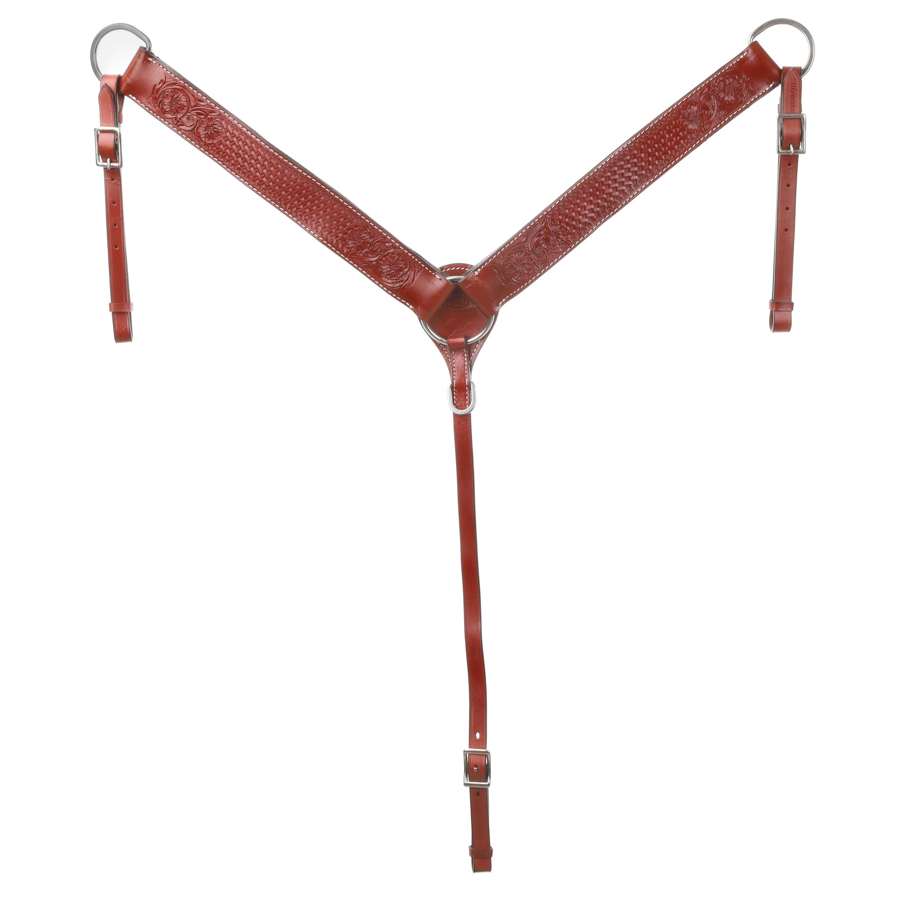 Showman Breastcollar with Floral and Basketweave Tooling