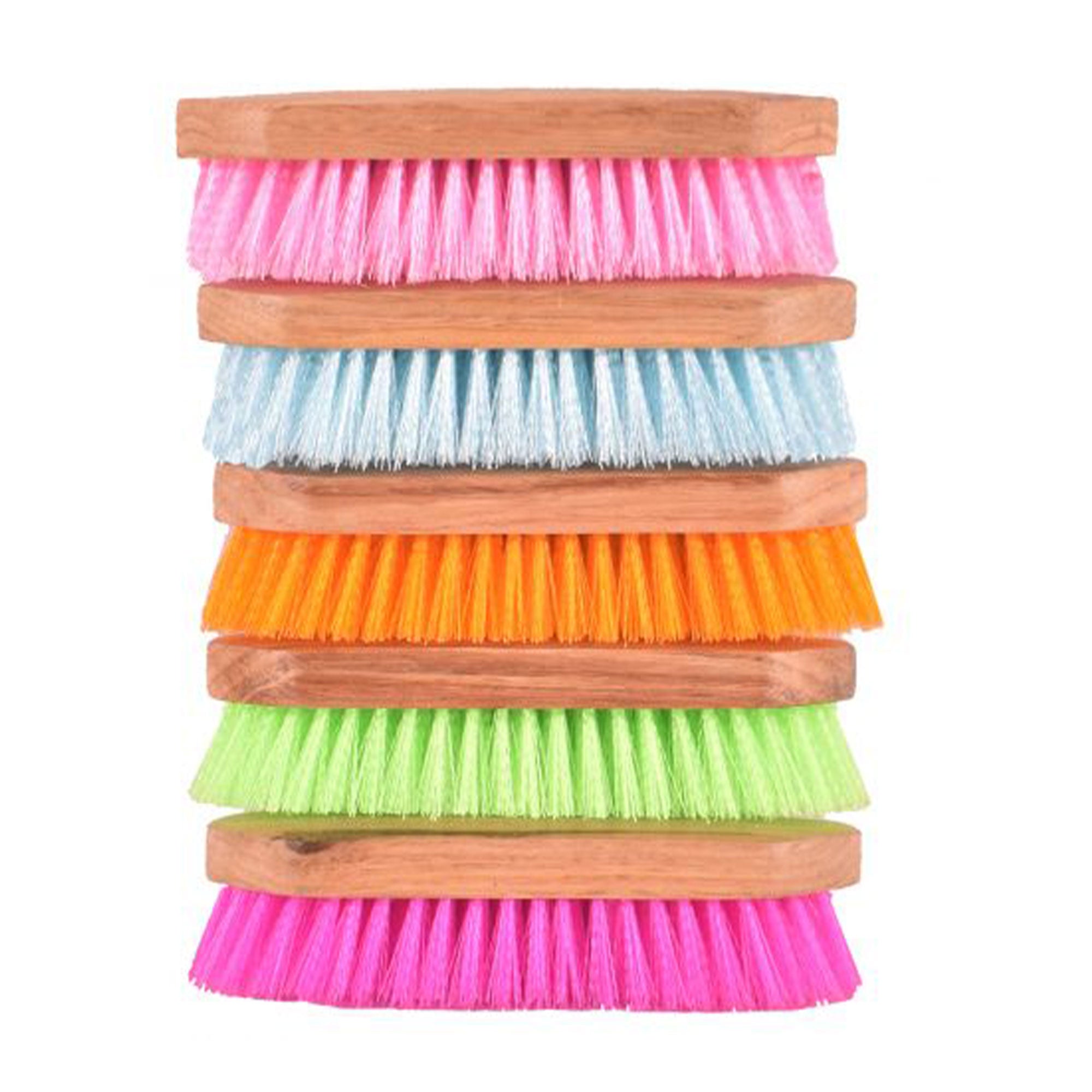 Medium Bristle Brush with Wood Handle - Color Pack of 10