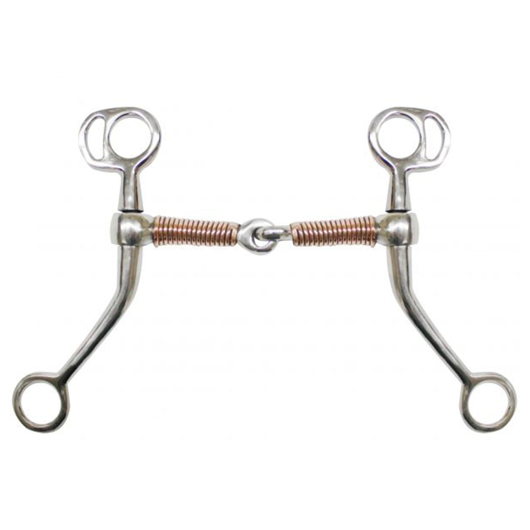 Showman Stainless Steel Tom Thumb Bit with 5" Copper Wrapped snaffle Mouth