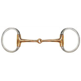 Showman Stainless Steel English Eggbutt Snaffle Bit with Copper Mouth