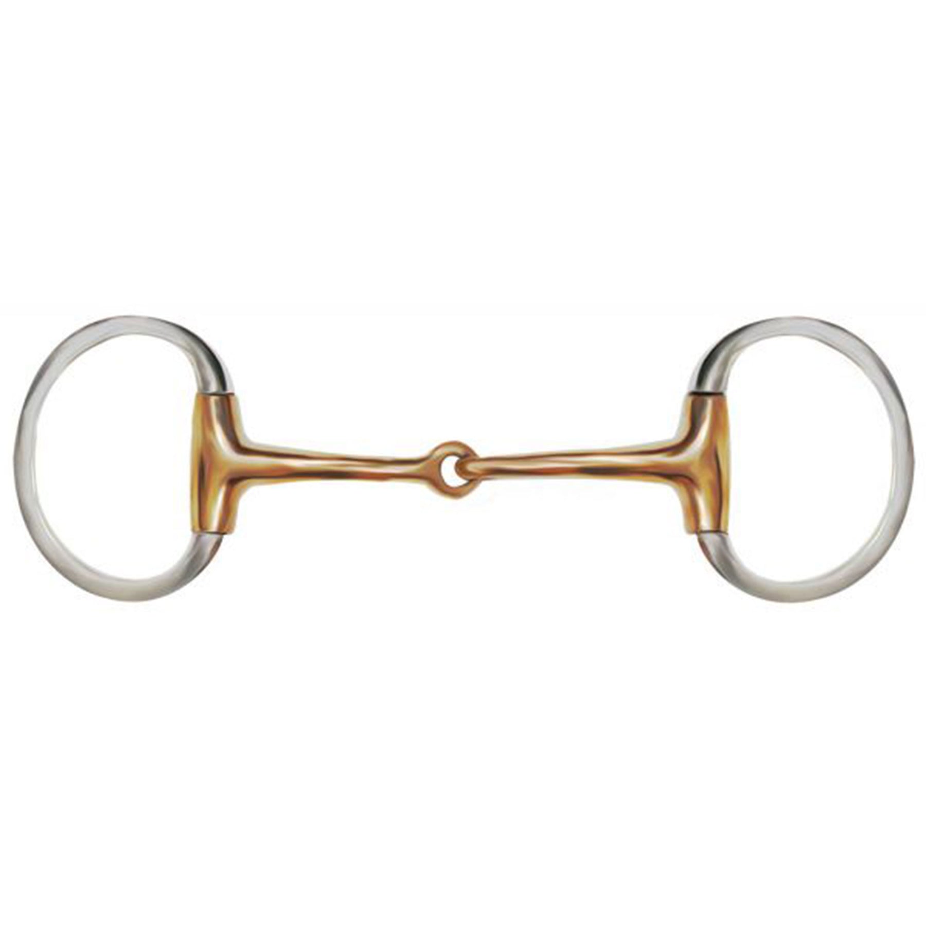 Showman Stainless Steel English Eggbutt Snaffle Bit with Copper Mouth