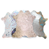 Mini Acid Wash Brazilian Hair on Cowhide Rug - 7-9 Sq