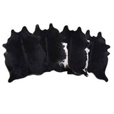 LG/XL Brazilian Solid Black Cowhide Rug - 42