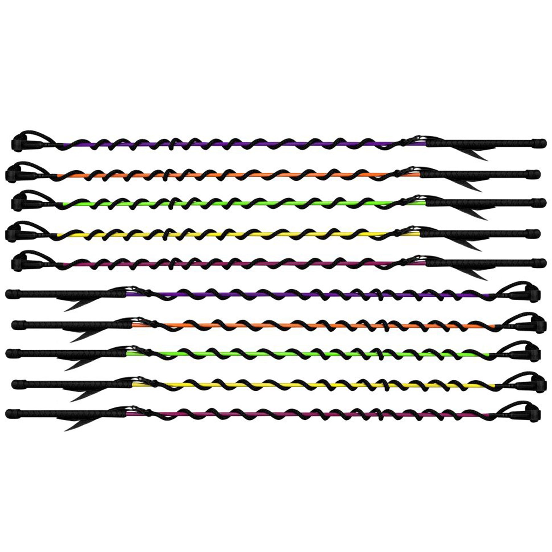 Training whip with nylon string and leather end