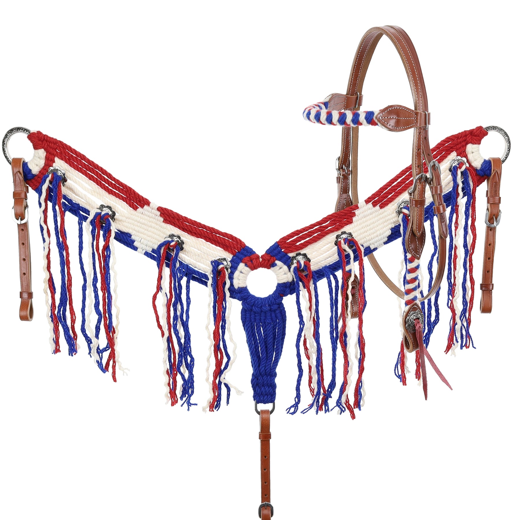 Showman Glory Mohair Browband Headstall and Breastcollar Set