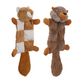 Plush Dog Toy Squirrels with squeaker and crinkle