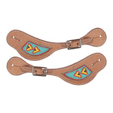 Showman Ladie's Argentina Cow Leather Orange Glow Spur Strap