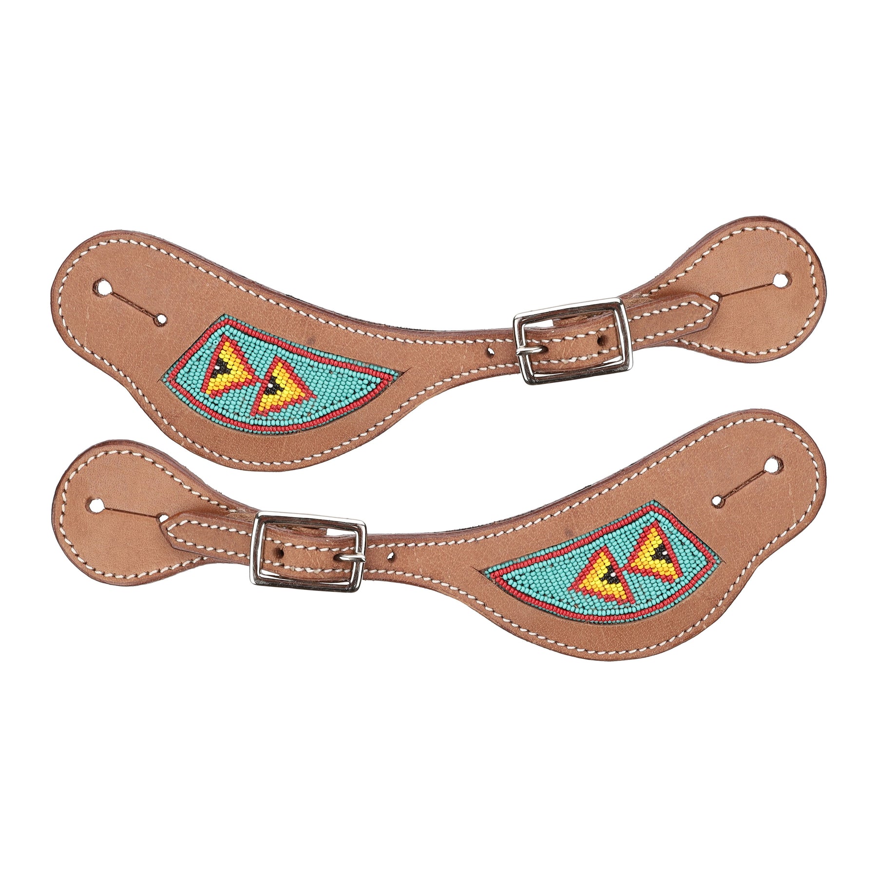 Showman Ladie's Argentina Cow Leather Orange Glow Spur Strap