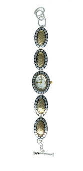 Ladies Silver & Gold Concho Style Watch