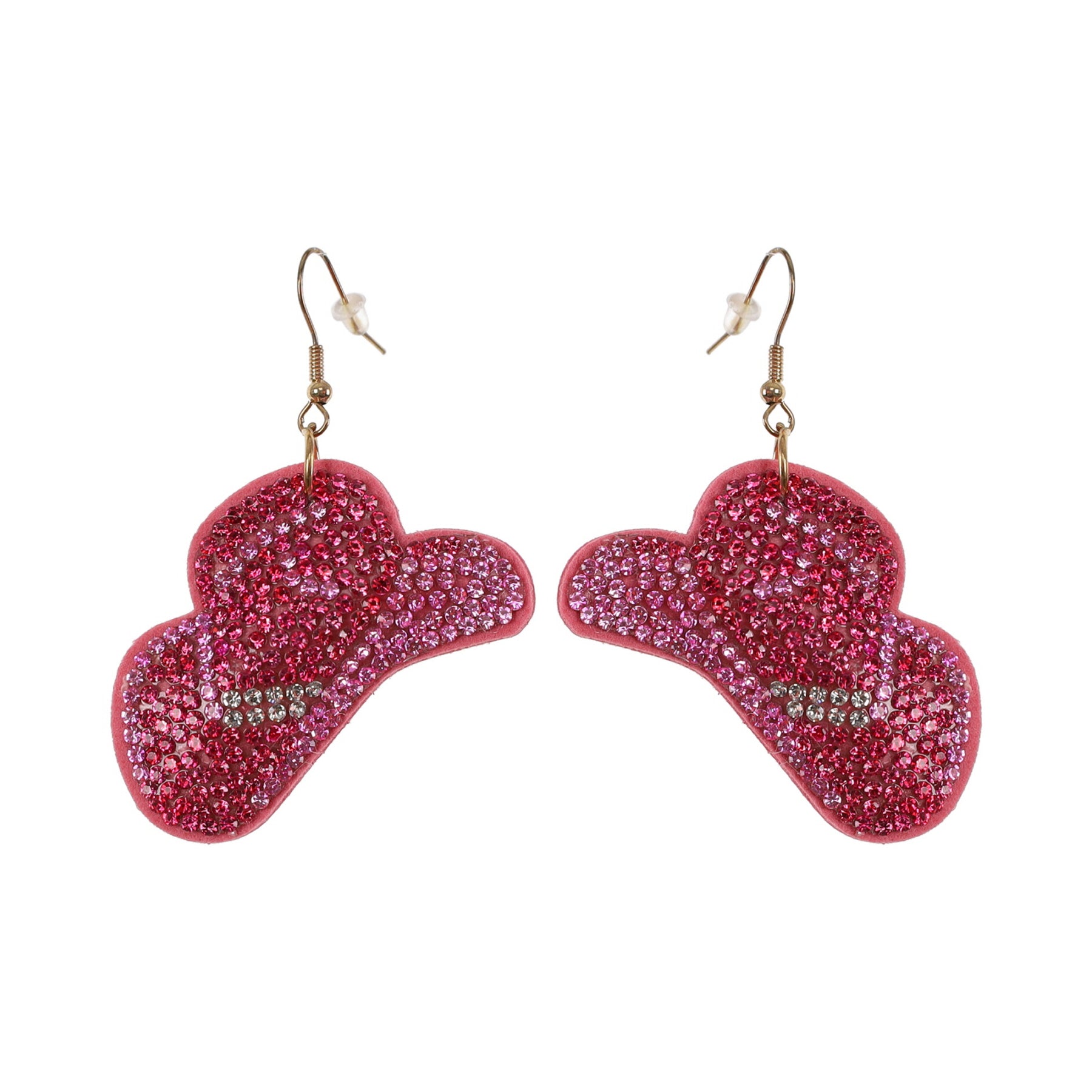Bling Rhinestone Earring - Pink Hat