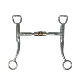 Showman Stainless Steel Snaffle Bit with Copper Roller