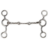 Showman Junior Cowhorse Twisted Wire Dogbone Snaffle