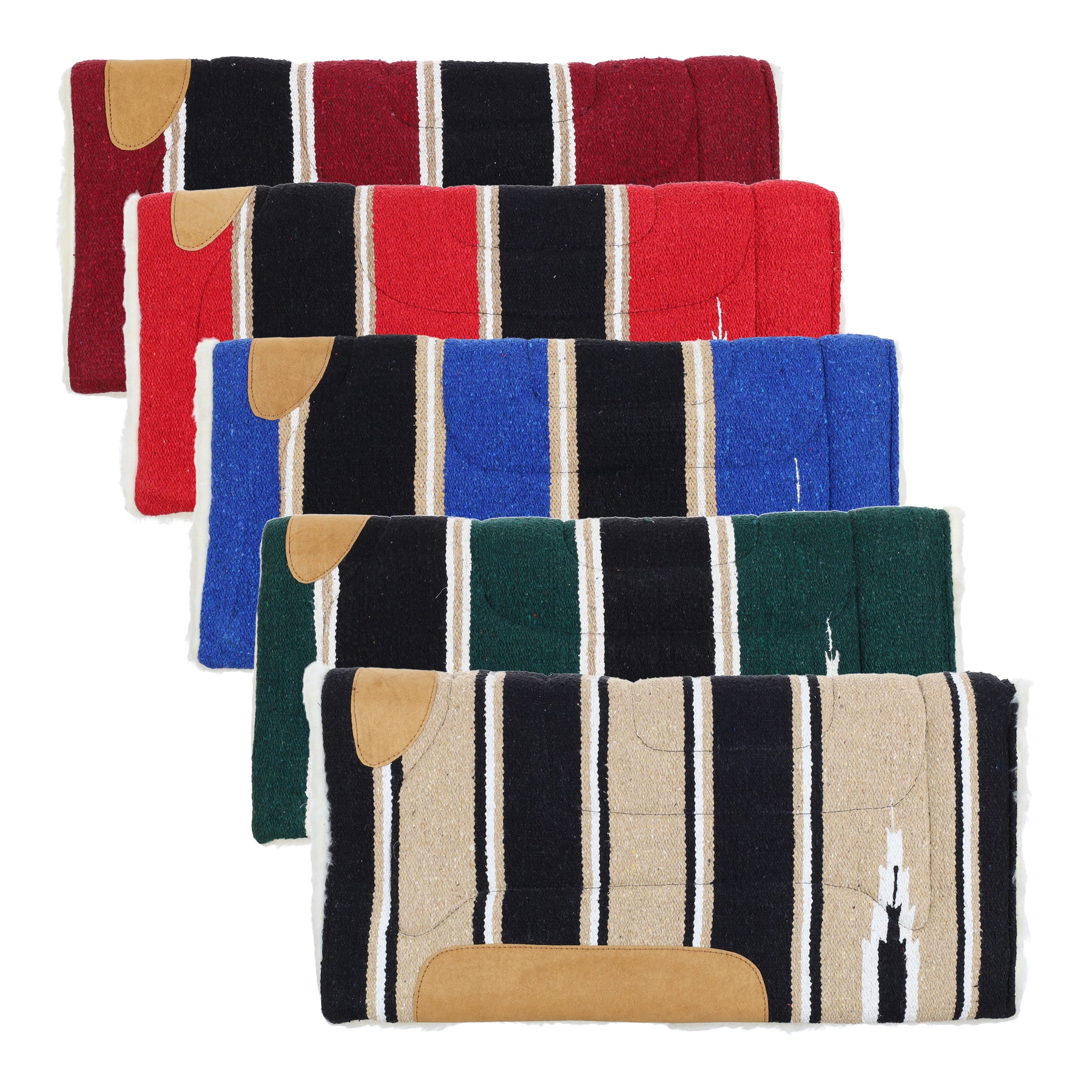 Showman 30" x 30" Assorted Acrylic Saddle Pad with Fleece Bottom - Navajo Sun