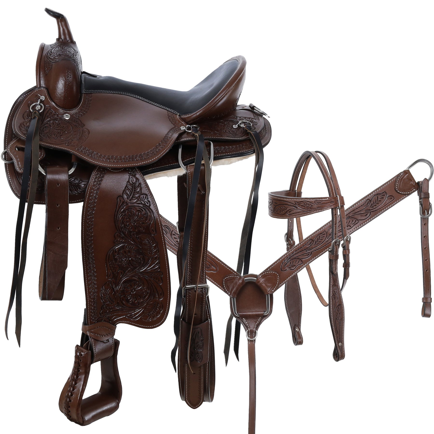 Old Frontier Pleasure Style Saddle Set - 15, 16, 17, 18 Inch
