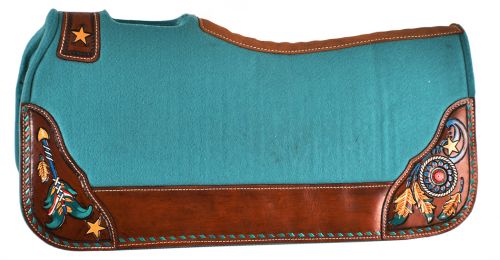 Dreamcatcher Turquoise Felted Saddle Pad