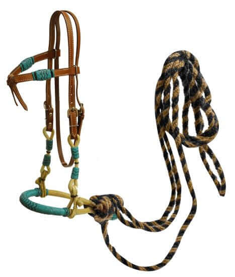 FEATURED: Turquoise Bridle with Bosal & Reins