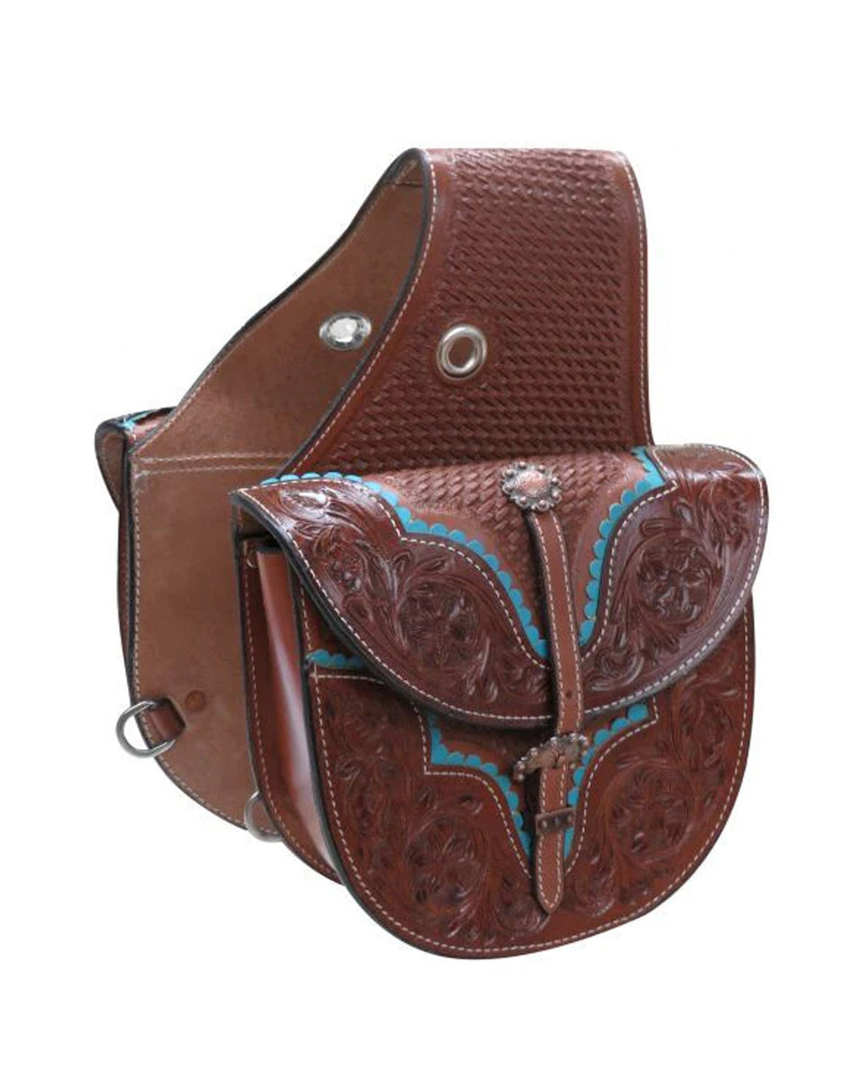 Horse Saddle Bag Aztec Echoes Rear Cinch SADDLE BAG Teal