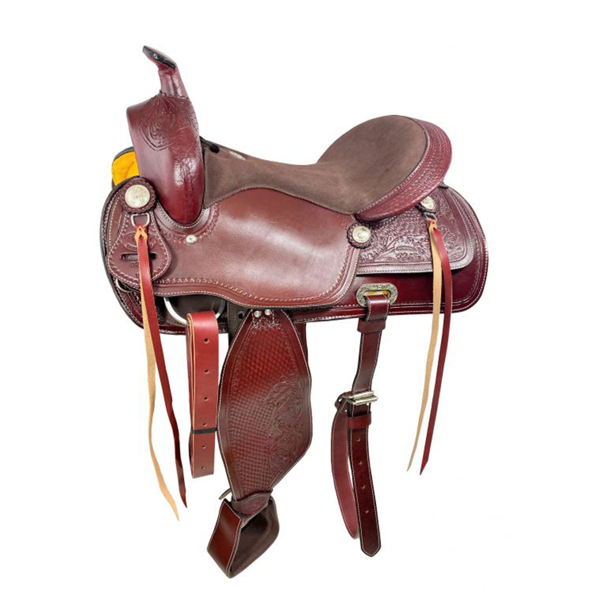 Double T Redwood Pleasure Style Saddle - 16, 17 Inch