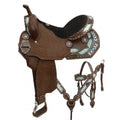 Double T Fiesta Feather Barrel Style Saddle Set - 14, 15, 16 Inch