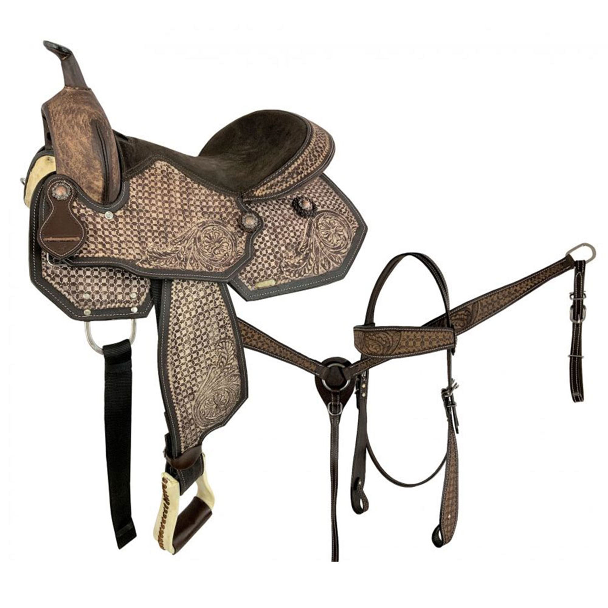 Desert Desperado Pleasure Style Saddle Set - 16 Inch