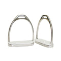 Showman 4" Stainless Steel English Irons with White Rubber Tread