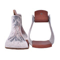 Showman Polished Aluminum Engraved Bell Stirrups
