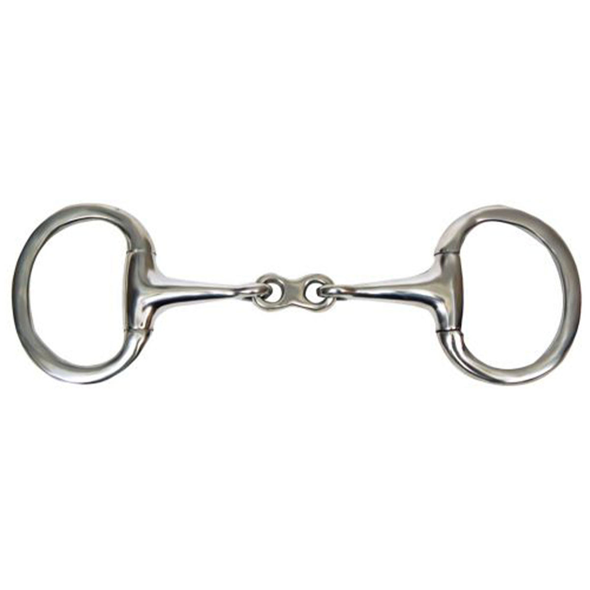 Showman eggbutt style bit with 3" ring cheeks