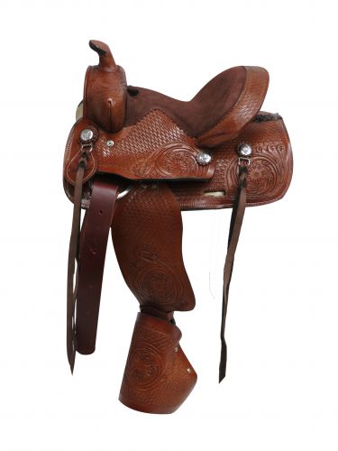 10"Double T pony saddle with tapedero stirrups