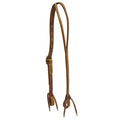 Showman Argentina Cow Leather Split Ear Headstall with Brass Buckle