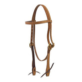 Showman Argentina Cow Leather Headstall with Brass Buckles