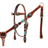 Showman Braided Rawhide Headstall and Breastcollar Set