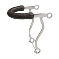 Showman Braided Leather Nose Stainless Steel Hackamore
