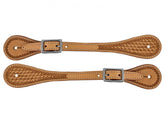 Showman Argentina Cow Leather Men's Basketweave Spur Straps