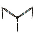 Showman Blue Ridge Argentina Cow Leather Beaded Breastcollar