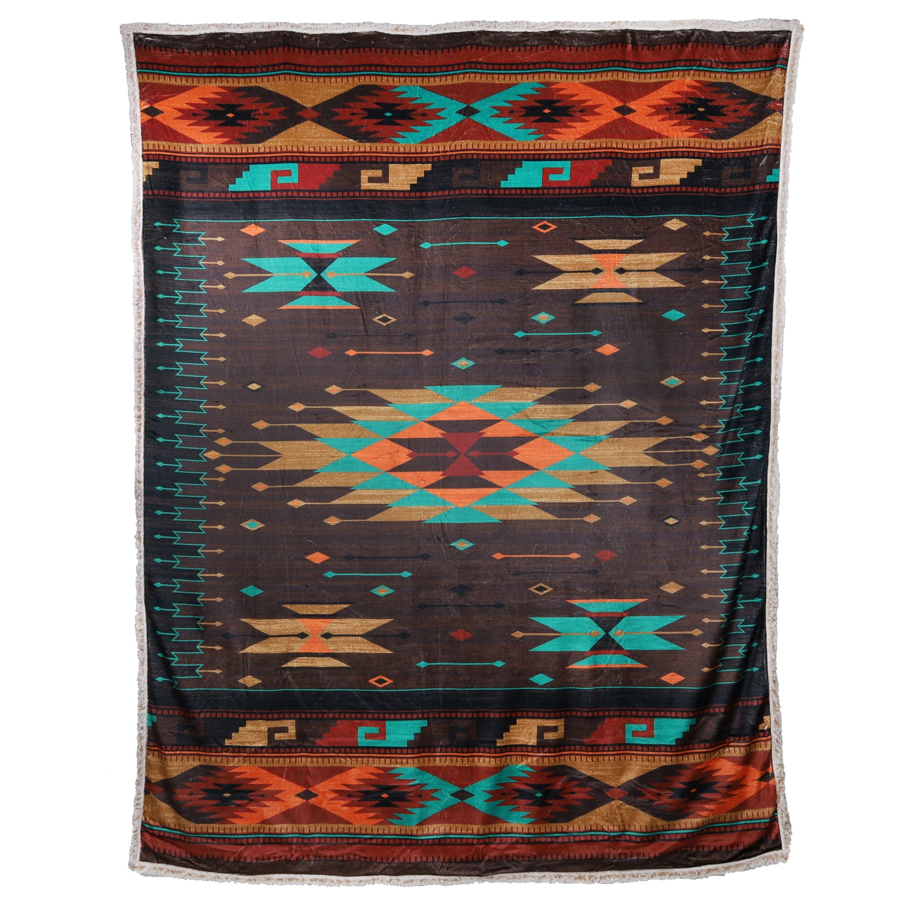 Spirit Turquoise Sherpa Blanket