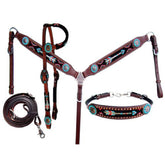 Showman 4 Piece Beaded Arrow Headstall and Breastcollar Set