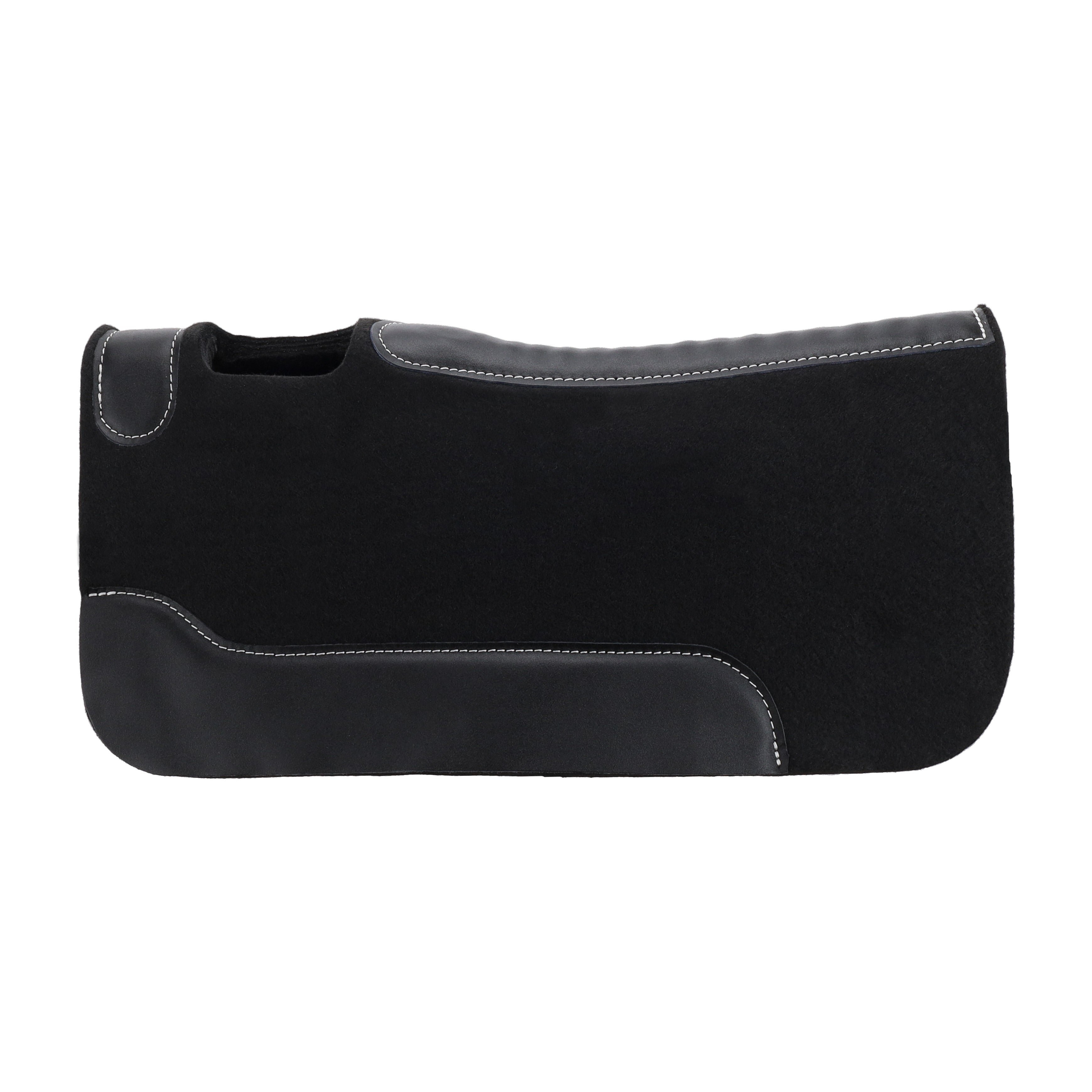 24" x 24" Black Contoured Felt Saddle Pad