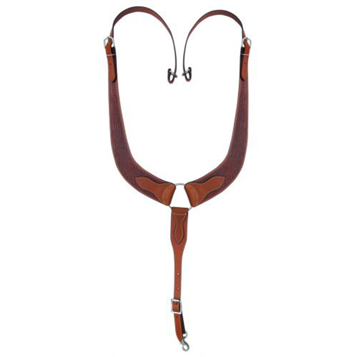 Showman Basketweave Tooled Pulling Collar