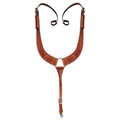 Showman Argentina Cow Leather Basketweave and Floral Tooled Pulling Collar